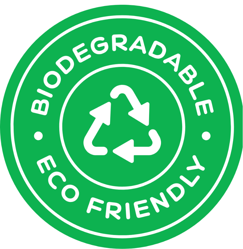 Biodegradable, eco-friendly emblem